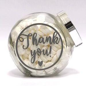 Snoeppot - Bedankt cadeau, ""Thank you"", gevuld met pepermunt - bedankje snoep