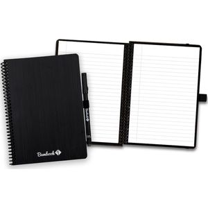 NOTITIEBOEK BAMBOOK ZWART A5 LIJN 40PAG