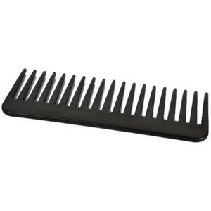 Haarkam met extra brede tanden - Grove kam voor hoofdhaar - Zwart