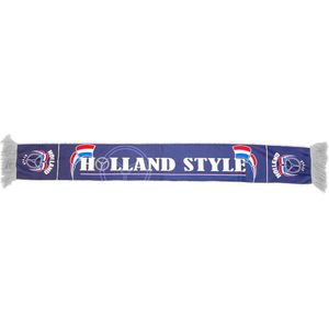 Sjaal met opdruk Dames & Heren - 147x18cm - Holland Style - Blauw met logo - Witte franjes - Vrachtwagen Interieur - Auto - Accessoires - Chauffeur