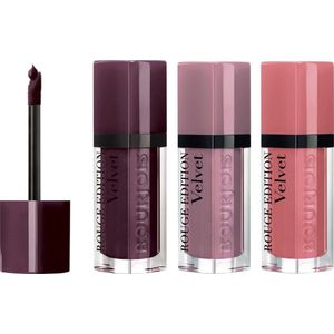 Make-up Pakket - Bourjois Rouge Edition Velvet Lippenstift - 25 Berry Chic - 27 Cafe Olé - 31 Floribeige - Voordeelpakket