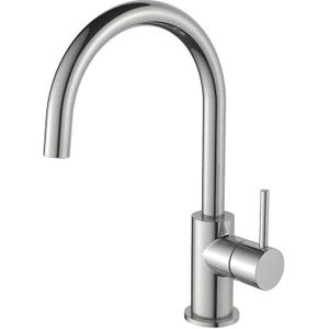 Regn Luxe Keukenmengkraan met ColdStart – Energiezuinig & Elegant – Hoge Uitloop (31,5 cm) - geborsteld nikkel