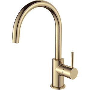Regn Luxe Keukenmengkraan met ColdStart – Energiezuinig & Elegant – Hoge Uitloop (31,5 cm) - geborsteld goud