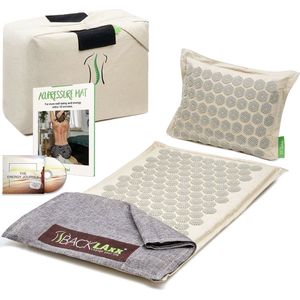 BACKLAxx - Acupressure Mat en Kussen Set - Acupressuur Mat voor Massage - Spijkermat