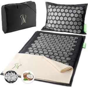 BACKLAXX - Acupressuurmat - Met Kussen en Tas - Voor Gevorderden - Massagemat voor Nek en Schouders