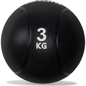 VirtuFit Medicijnbal - Medicine Ball - Rubber - 3kg - Zwart