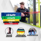 VirtuFit Pro Power Band - Weerstandskabel - Fitness Elastiek - Sterk (45 mm) - Groen