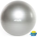 Yoga bal - VirtuFit Anti-Burst Fitnessbal Pro - Pilates bal - met voetpomp - Grijs - 45 cm