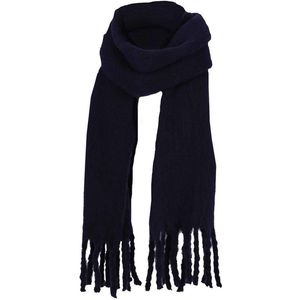 Winter Sjaal Blauw Effen Sjaal Blauw Dames Sjaal Blauw