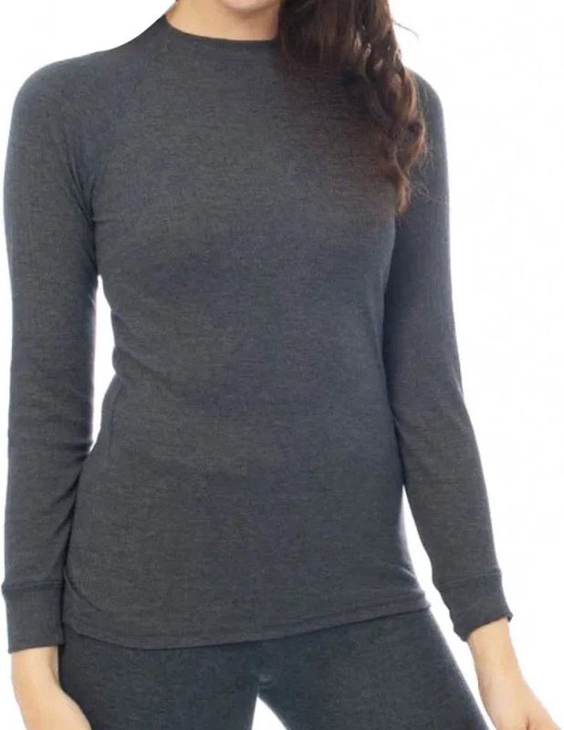 Heatkeeper Thermo ondergoed shirt dames - Lange mouw - S - Antracite