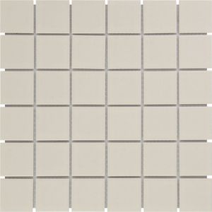 The Mosaic Factory Barcelona mozaïektegel 4.8x4.8x0.6cm wandtegel voor binnen en buiten vierkant Keramiek Crème