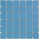 The Mosaic Factory Barcelona mozaïektegel 4.8x4.8x0.6cm wandtegel voor binnen en buiten vierkant Keramiek Blauw