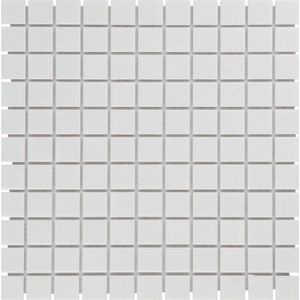 The Mosaic Factory Barcelona mozaïektegel 2.3x2.3x0.6cm wandtegel voor binnen en buiten vierkant porselein extra wit