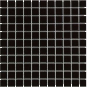The Mosaic Factory Barcelona mozaïektegel - 30x30cm - wandtegel - Vierkant - Porselein Black Glans AF230317