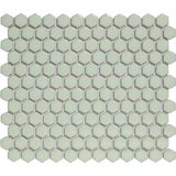 The Mosaic Factory Barcelona mozaïektegel 5.1x5.9x0.6cm wandtegel voor binnen en buiten hexagon porselein antiek groen