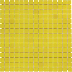 The Mosaic Factory Amsterdam mozaïektegel - 32.2x32.2cm - wand en vloertegel - Vierkant - Glas Yellow Mat GM38D