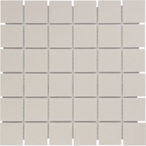 The Mosaic Factory London mozaïektegel - 30.9x30.9cm - wand en vloertegel - Vierkant - Porselein White Mat LO1010