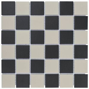 The Mosaic Factory London vierkante mozaïek tegels 31x31 chessboard