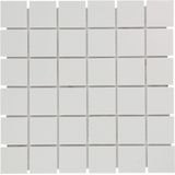 The Mosaic Factory London mozaïektegel - 30.9x30.9cm - wand en vloertegel - Vierkant - Porselein Super White Mat LO1010S