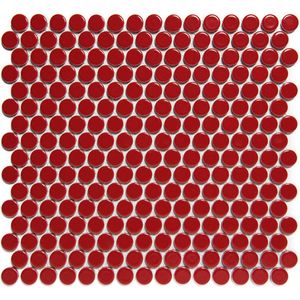 The Mosaic Factory Venice - Wandtegels - Mozaïektegel - 31.5x29.4x0.5cm - Rood - Glans - 0.93m²/10 Stuks