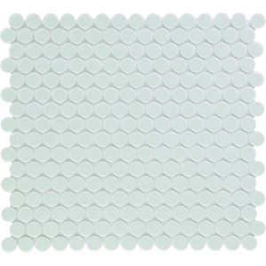 The Mosaic Factory Venice mozaïektegel - 31.5x29.4cm - wandtegel - Rond - Porselein Grey Blue Glans VKN400