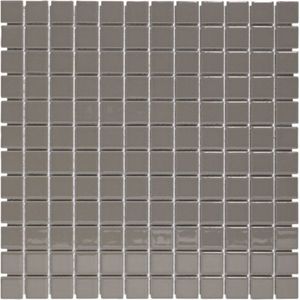 The Mosaic Factory Barcelona - Wandtegels - Mozaïektegel - 30x30x0.6cm - Grijs - Glans - 0.9m²/10 Stuks