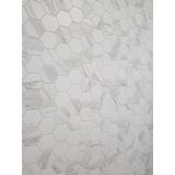 The Mosaic Factory Barcelona mozaïektegel 9.5x11x0.65cm voor wand en voor binnen en buiten hexagon porselein carrara marmer wit mat