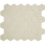 The Mosaic Factory London Hexagon - Tegel - Mozaïektegel - 28.1x32.5x0.6cm - Wit - Mat - 0.91m²/10 Stuks