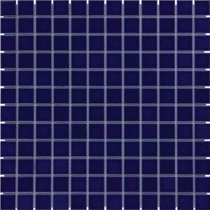 The Mosaic Factory Barcelona - Wandtegels - Mozaïektegel - 30x30x0.6cm - Donker Blauw hoogglans - Glans - 0.9m²/10 Stuks