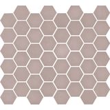The Mosaic Factory Valencia mozaïektegel 4.3x4.9x0.5cm hexagon roze mat voor wand en vloer en voor binnen en buiten vorstbestendig