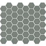 The Mosaic Factory Valencia mozaïektegel - 27.6x32.9cm - wand en vloertegel - Zeshoek/Hexagon - Gerecycled glas Matt Khaki Mat VAL82M