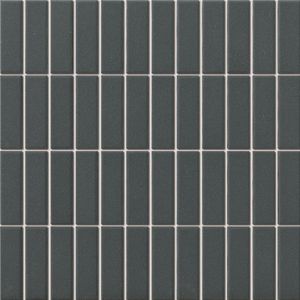The Mosaic Factory London mozaïektegel - 30x30cm - wand en vloertegel - Rechthoek - Porselein Black Mat LO7317