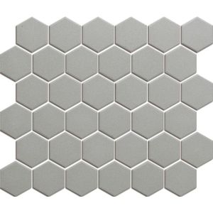 The Mosaic Factory London hexagon mozaïek tegels 28x33 donkergrijs