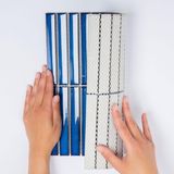 The Mosaic Factory Sevilla mozaïektegel 2x14.5x0.8cm voor wand kitkat finger Keramiek jeans blauw