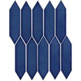 The Mosaic Factory Paris mozaïektegel - 25.5x31.5cm - wandtegel - Zeshoek/Hexagon - Porselein Blue Glans PAPIC38
