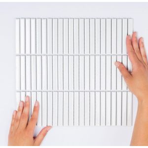 The Mosaic Factory Sevilla KitKat Mini - Wandtegels - 28,2x30,8x0.8cm - Wit Glans - 0,87m²/10 vellen