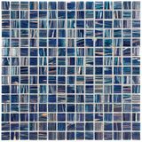 The Mosaic Factory Amsterdam - Tegel - Mozaïektegel - 32,2x32,2x0,4cm - Blauw, Goud - - 1.04m²/9 Stuks
