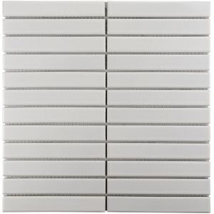 The Mosaic Factory Sevilla KitKat - Wandtegels - 29,6x30 cm - Wit Glans - 0,89m²/10 vellen