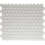 The Mosaic Factory London Hexagon - Tegel - Mozaïektegel - 26x30x0,5cm - Wit - Mat - 0.78m²/10 Stuks