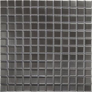 The Mosaic Factory Barcelona mozaïektegel - 30x30cm - wandtegel - Vierkant - Porselein Silver Metallic AM23SR