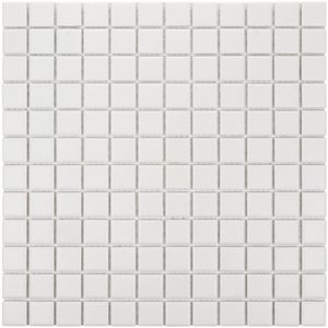 The Mosaic Factory London Vierkant - Tegel - Mozaïektegel - 30x30x0.25cm - Wit - Mat - 0.90m²/10 Stuks