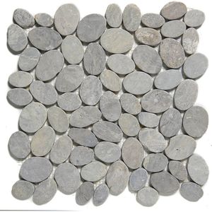 The Mosaic Factory Natural Stone mozaïektegel - 30.5x30cm - wand en vloertegel - Organisch - Marmer Grey Mat NMP300