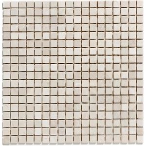 The Mosaic Factory Natural Stone - Tegel - Mozaïektegel - 30,2x30,2xcm - Crème, Beige - - 1m²/11 Stuks