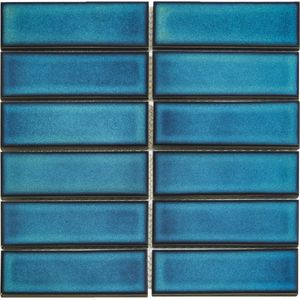 The Mosaic Factory - Mozaïektegel - Wandtegel - Azure Blue Speckle - Porselein