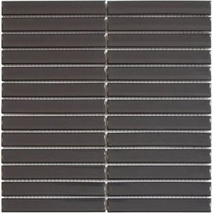 The Mosaic Factory Sevilla KitKat - Wandtegels - 29,6x29,9x0,8cm - Carbon Gray Glossy - 0,89m²/10 vellen
