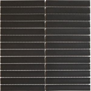 The Mosaic Factory Sevilla KitKat - Wandtegels - 29,6x29,9x0,8cm - Carbon Gray Mat - 0,89m²/10 vellen