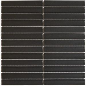 The Mosaic Factory Sevilla KitKat - Wandtegels - 29,6x29,9x0,8cm - Carbon Gray Mat - 0,89m²/10 vellen