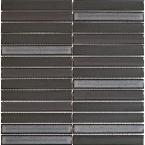 The Mosaic Factory Sevilla mozaïektegel - 29.6x29.9cm - wandtegel - Rechthoek - Porselein Carbon Shades of Gray mat/glans SEF-OH-MIX-1