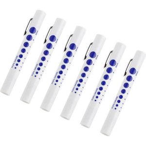 6x Pack Hospitrix Wegwerp Pupillampje / Penlight Wit - Pupilreflex - Diagnostisch Lampje