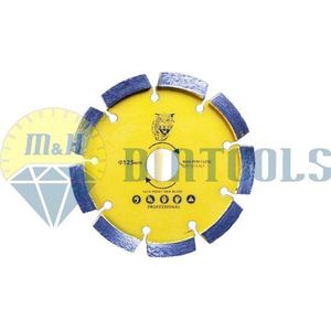 M&H diatools Diamantzaag Voegenfrees Voegenscijf laser gelast 125mm X asgat 22,2mm X 8-voor nat werk-Diamantgereedschappen